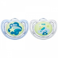 NUK Freestyle Nights Luminous Silicone Soothers 6-18 m 2 pcs