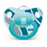 Nuk Силиконов биберон-залъгалка 6-18 месеца Happy Days с кутийка за съхранение Nuk Силиконов биберон-залъгалка 6-18 месеца Happy Days с кутийка за съхранение