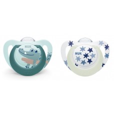 NUK Soother 6-18 m Star Night and Day, boy