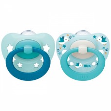 NUK Signature Silicone Soother 0-6 m with sterilizing box 2 pieces