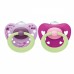 NUK Signature Night Silicone Soother 6-18 m with sterilizing box 2 pieces