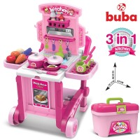 Buba Детска кухня розова Kitchen little Chef в куфар