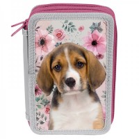PASO School pencil case with two zippers Paso Dog