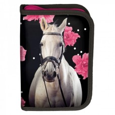 PASO School pencil case with one zipper Horse