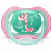 Philips Avent Залъгалки Ultra Air с декорация и кутия за стерилизация 18+m, за момиче Жираф