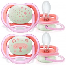 Philips Avent Ultra Air Night pacifier 6-18m, Girl