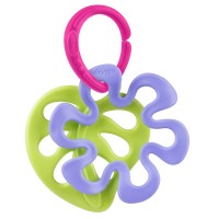 Playgro Релефна гризалка от 2 части с форма на листо и цвете 