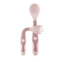 Reer Bendable baby cutlery, pink