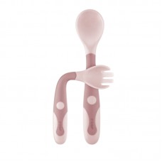 Reer Bendable baby cutlery, pink