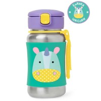 Skip * Hop Детска бутилка от стомана със сламка Zoo Еднорог Skip * Hop Детска бутилка от стомана със сламка Zoo Еднорог