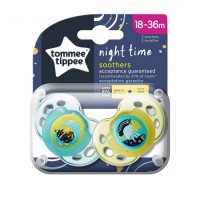 Tommee Tippee Baby pacifier Night 18-36m, 2pcs