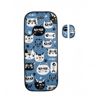 Tris and Ton Стандартна подложка за количка сини Котки 