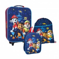 Vadobag Детски комплект 3 в 1 - куфар, раница и спортна торба Paw Patrol