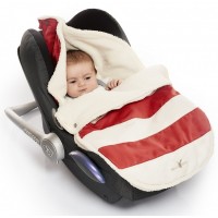 Wallaboo Nore Footmuff 0 - 12 months striped red