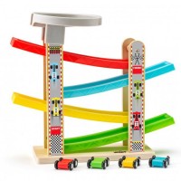 Woody Дървена писта с 4 колички и платформа Woody Дървена писта с 4 колички и платформа