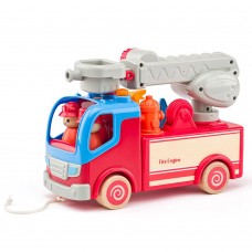 Woody Дървен пожарен камион със звук и светлина