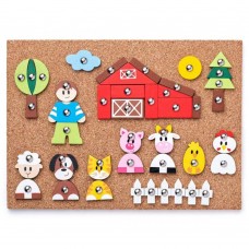 Woody Дъска с чукче и пирони Животът във фермата