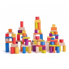 Woody Дървен конструктор с натурални и цветни блокчета