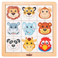 Woody Wooden Puzzle Heads of animals Wild animals