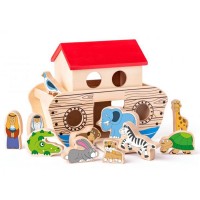 Woody Ноев ковчег - дървен сортер-кораб с животни