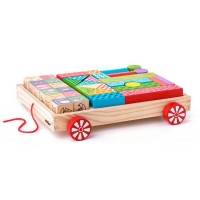 Woody Cart with Blocks / ABC Stamps