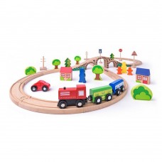 Woody Дървено влакче с релси, осмица