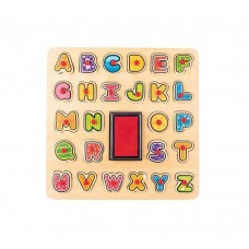 Woody Дървен пъзел с печати Английска азбука