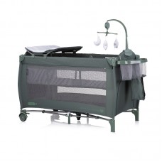 Chipolino Foldable travel cot Bella, basil