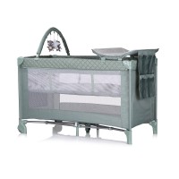 Chipolino Foldable travel cot Luna, basil