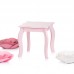 Chipolino Комплект розова тоалетка с тройно огледало и табуретка