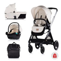Chipolino Baby Stroller Elit 3 in 1, biscotta