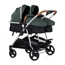 Chipolino Бебешка количка за близнаци Дуо Смарт, босилек 