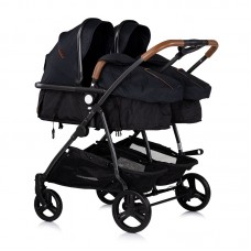 Chipolino Бебешка количка за близнаци Дуо Смарт, къпина 