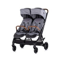 Chipolino Baby stroller for two kids with 3D auto-folding Twinity, cloud grey
