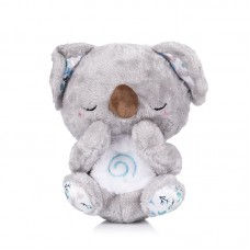 Chipolino Дишаща плюшена играчка със светлина и мелодии Коала,  бяло-сива
