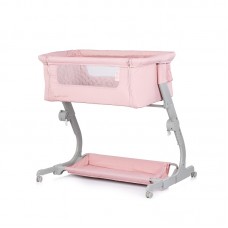 Chipolino Co-sleeping crib with drop side Eleganza, pink