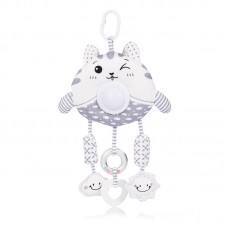 Chipolino Plush mobile toy for crib and stroller with music and lights Cat