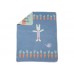 David Fussenegger Baby Blanket Juwel Garden rabbit/carrots, blue