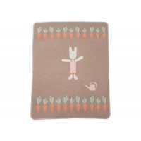 David Fussenegger Baby Blanket Juwel Garden rabbit/carrots, brown David Fussenegger Baby Blanket Juwel Garden rabbit/carrots, brown