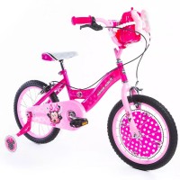 Huffy Детски велосипед с помощни колела Minnie, 16 инча розов Huffy Детски велосипед с помощни колела Minnie, 16 инча розов