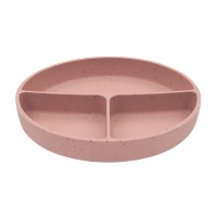 Kikka Boo Чиния с отделения и вакуумно дъно Platinum Silicone, blush Kikka Boo Чиния с отделения и вакуумно дъно Platinum Silicone, blush