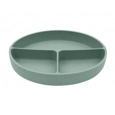 Kikka Boo Чиния с отделения и вакуумно дъно Platinum Silicone, sage