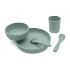 Kikka Boo Комплект за хранене 5 части Platinum Silicone, Sage