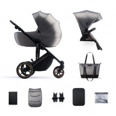 KinderKraft Prime 2 baby stroller 2 in 1, shadow grey KinderKraft Prime 2 baby stroller 2 in 1, shadow grey