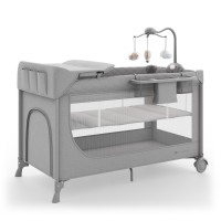 KinderKraft Travel Cot Leody Up, grey