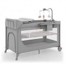 KinderKraft Travel Cot Leody Up, grey