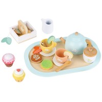 Lelin Toys Wooden Tea Set Flowers Lelin Toys Wooden Tea Set Flowers