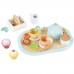 Lelin Toys Wooden Tea Set Flowers
