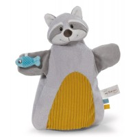 Nici Comforter Hand Puppet Raccoon 2in1