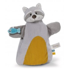 Nici Comforter Hand Puppet Raccoon 2in1